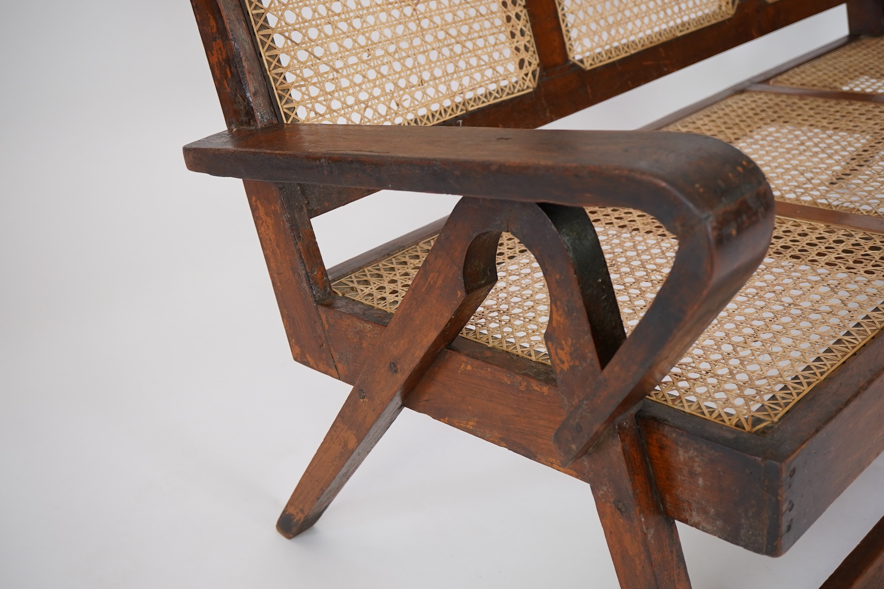 Pierre Jeanneret (Swiss, 1896-1967) for Chandigarh: A teak banquette PJ010705